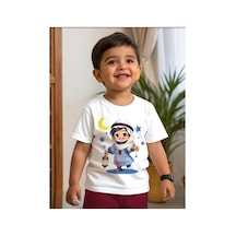 Stil X Ramazan Bayramı Baskılı Erkek Çocuk Tshirt, %100 Pamuklu Kumaş Beyaz-3