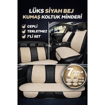 Hyundai Bayon 2021 2024 Uyumlu Kumaş Koltuk Minderi Kapitone Desen Terletmez Yedili Bej
