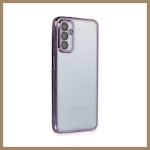 Bezos Samsung Galaxy M23 Uyumlu Kılıf Lensli Silikon - Mor 22