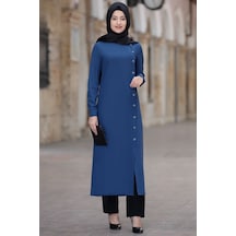 Rümeysa Tesettür Takım İndigo İndigo