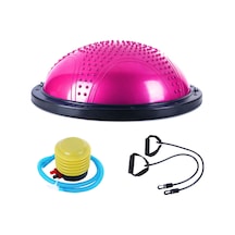 Miyang Dikenli Masaj Nokta Bosu Ball, Denge Yarım Pilates & Yoga Topu Pembe