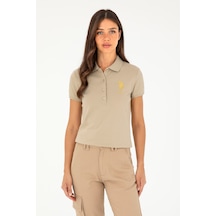 U.S. Polo Assn. Kadın Açık Haki Basic Polo Yaka Tişört 50280071-VR183 U.S. Polo Assn. Kadın Açık Haki Basic Polo Yaka Tişört 50280071-VR183