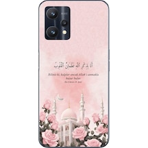 Realme 9 Pro Uyumlu Rad Suresi Cami Ve Güller Baskılı Silikon Kılıf Renkli