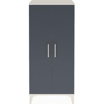 Arges Dolap 2 Raflı 2 Kapaklı 60x30x134 Aytaşı-antrasit Aytaşı