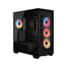 Corsaır 3500x Rm850e 850w 80+gold 3x120mm Reverse Argb 1x Rs120 Arka Fanlı Temperli Camlı Siyah Cc-9900074-eu Bilgisayar Kasası