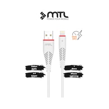 3.4a Usb To Lightning İphone Silikon Hızlı Şarj Ve Data Kablosu 1 Metre Mt2011