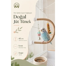 Mivra Pets Esnek Kuş Tüneği 40 Cm 2 Cm Doğal Jüt