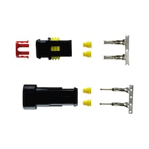 1 Takım 2 Pin Demonte Süper Seal Erkek Dişi Elektrik Soketi Su Geçirmez Konnektör