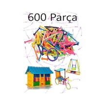 600parça Eğitici Oyuncak Bloklar Yapboz Puzzle Bultak Zeka Algı Gelişim Oyuncağı Geometrik Çubu