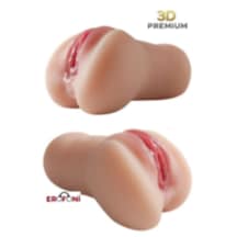 Erofoni Büyük Boy 18 Cm Süper Realistik 2 İşlevli 800 Gr Yapay Suni Vajina Anüs Mastürbatör