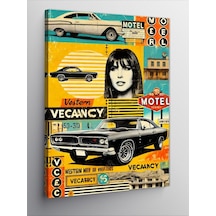 Kanvas Tablo Retro Motel Çıkışı 50cmx70cm