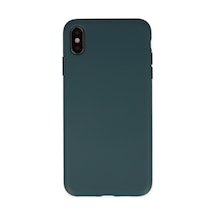 iPhone Uyumlu Xs Max Kılıf Nano İçi Kadife Silikon - Koyu Yeşil Çok Renkli