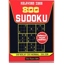 Kolaydan Zora 800 Sudoku Spiralli Büyük Boy Kitabı Cevaplarıyla