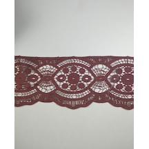 Mürdüm Renk Pamuk Dantel En: 16cm-11072 Krem