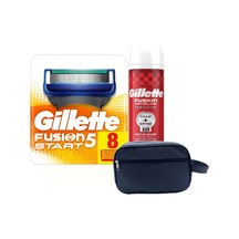 Fusion Start 8 Li Yedek Tıraş Bıçağı + Gillette Proglide 250 Ml Köpük + Çanta