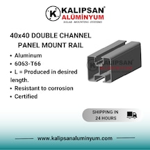 40x40 Çift Kanallı Panel Montaj Rayı 2000 Mm 3 Adet