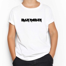Iron Maiden Logo Beyaz Çocuk Tişört