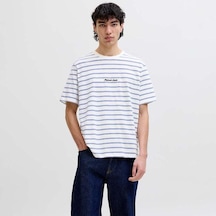Jack & Jones Jack&jones Norrebro Stripe Erkek Beyaz Tişört
