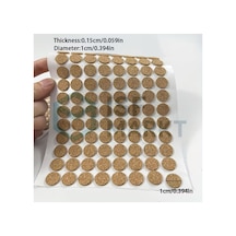 99 Adet Mini Kaymaz Mobilya Keçesi Kendinden Yapışkanlı 10 Mm Çap X 1,5 Mm Kalınlık Sandalye Vs