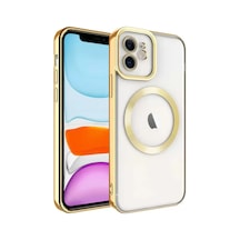 Newface Apple Uyumlu iPad iPhone 11 Kılıf Kross Magneticsafe Kapak - Gold Altın