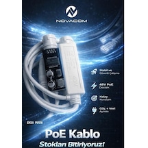 Novacom 9056 48v-12v 2 Amper Pd4812 Ip Poe Kartlı Splitter Kamera Kablosu 1,25-8y/ph-2y