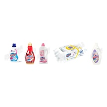 Bingo Sıvı Deterjan Amber 2600 Ml + Soft Yumuşatıcı 1440 Ml + Yüzey Tem. Fresh 2.5 Lt + Yüzey Tem.havlusu 96'lı + Soft 3lt 5'li Set Diğer