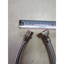 50 Cm 3/4x1/2 Kalın Çelik Örgülü Bağlantı Hortumu Nipelli 1 Ad
