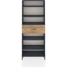 Arges Dolap 5 Raflı Tek Çekmeceli 88x30x221 Antrasit-çam Antrasit