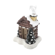 Kangvka Küçük Ahşap Ev Şeklinde Koku Konisi Yakıcı, Noel Dekoru, Ofis Ve Ev Dekorasyonu, Reçine Sanatı, Aromatik Koku Sağlama Çok Renkli