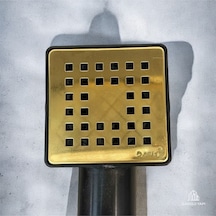 İsaoğlu Yapı Gold Yer Sifonu Gold Kanal Süzgeç 10 10 Gold Banyo Gider Gold Altın