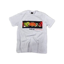 Stoned&Fame Erkek Beyaz Blink Baskılı T-shirt Beyaz