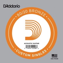Daddario Bw023 Akustik Tek Tel, 80/20 Bronze Wound, 023, Sol Pa