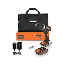 Worx WX370.1 20 Volt - 2.0AH Li-ion Çift Akülü Profesyonel Şarjlı Darbeli Matkap
