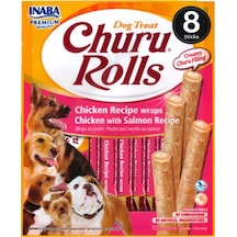 Inaba Inaba Churu Rolls Sticks Tavuk Sargılı Ve Somonlu Köpek Ödül Maması 8li 12 Gr