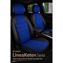 Honda Civic Fc5 2016-2021 Uyumlu Lineaketen Serisi Ortopedik Mavi Siyah Koltuk Kılıfı