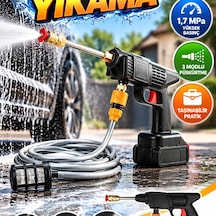21v Akülü Yüksek Basınçlı Araç Yıkama Makinesi 1,7 Mpa 1500 Mah Şarjlı