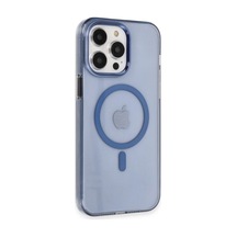 Apple İphone Uyumlu 14 Pro Max Kılıf Tron Şeffaf Magsafe Kapak - Mavi Çok Renkli