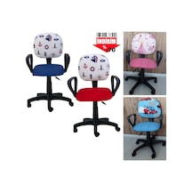 Depolife Çalışma Sandalyesi Ofis Büro Sekreter Koltuk Gemici Çapalı Kumaş