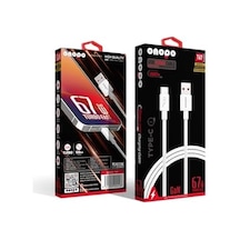 Onopo T67 Usb-a To Type-c 67w Turbo Şarj Ve Data Kablosu Hızlı Şarj, Veri Aktarımı, Dayanıklı Silikon Örgülü Tasarım, 1 Metre