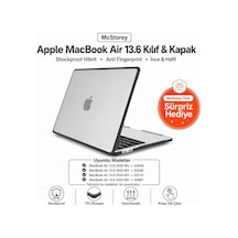Macbook Air 13.6 İnç M2 M3 M4 M5 Uyumlu Darbe Korumalı Sert Kılıf Rugged Koruma Hard Case A2681 A3113 A3240 A3449 Güçlendirilmiş Köşe Koruma Şeffaf Belirtilmemiş
