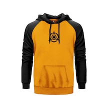 Black Triangle Circle Sarı Renk Reglan Kol Sweatshirt Sarı