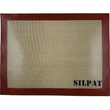 Profesyonel Yanmaz Yapışmaz Yıkanabilir Kırmızı Silikon Pişirme Matı - 30cmx40cm Kırmızı