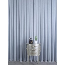 Petek Dokulu Eteği Kurşunlu Düz Tül Perde / Ölçünüze Özel Dikim