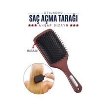 Ahşap Profesyonel Masajlı Saç Açma Tarağı 716248 Karışık