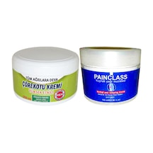 2 Tane Çörek Otu Kremi Büyük Xlboy 200 Ml Green + 100 Ml Painclass Kuyruk Yağı Kremi / Diz Dirsek Iskelet Sırt Bel Kas Agrilarina Masaj Seti