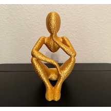 Ofis Dekorasyonuna Modern Hava Katan Hediyelik Dekoratif Obje Figür 15 Cm