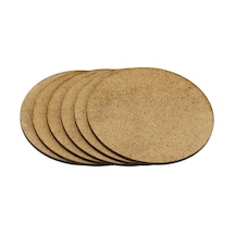 Supla Levha 12 Adet 3 Mm Ham Mdf 10 Cm Çap Yuvarlak Çay Bardak Altlığı Supla Kahverengi Kahverengi