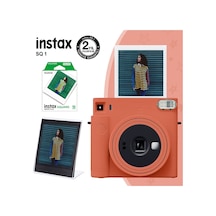Fujifilm Instax SQ1 Terracotta Fotoğraf Makinesi + 10'lu Kare Film + Pleksi Çerçeve Turuncu