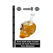 Kuru Kafa Şişe Crystal Head 1lt Cam Mataralar Tarz Aksesuar