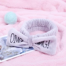 Fiyonklu Omg Saç Bandı Mercan Peluş Saç Bandı Lila